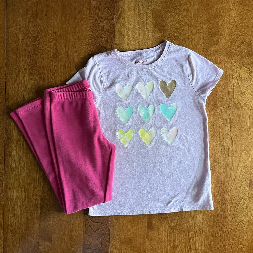 Cat & Jack tee and leggings M 7/8